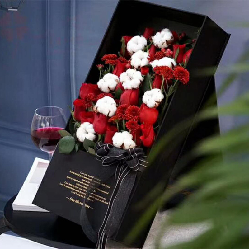 衣季一千零一夜长方形礼盒玫瑰花鲜花礼盒包装盒花束礼品盒花盒优惠券