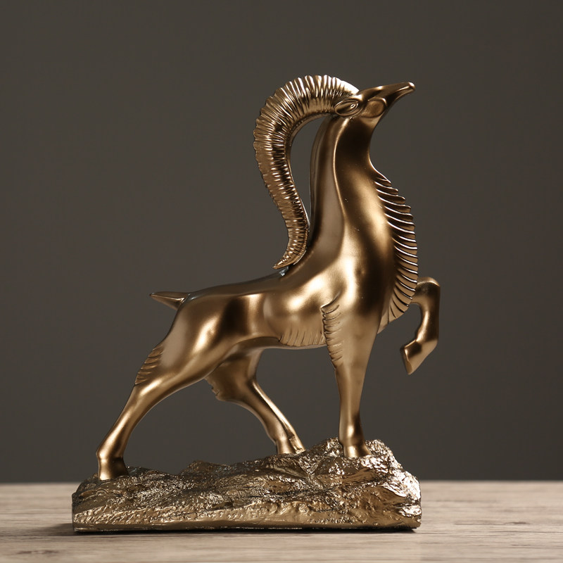 时代印象新中式创意领头羊摆件