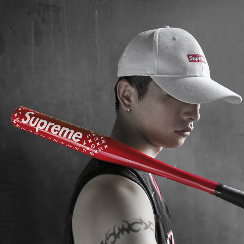 木棒球棍 防身 车载_潮牌加厚合金棒球棒自卫防身武器实木车载棒球棍