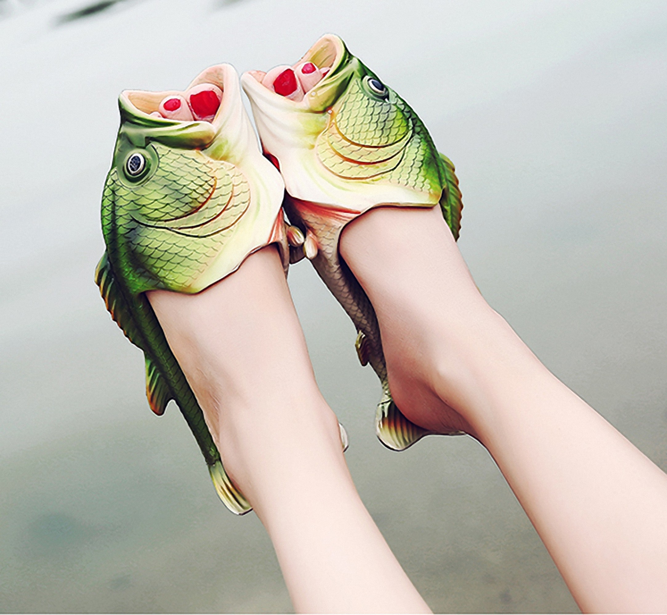 2017新款沙滩鱼拖鞋创意搞怪鱼形拖鞋女夏鱼嘴个性一字拖鞋情侣潮