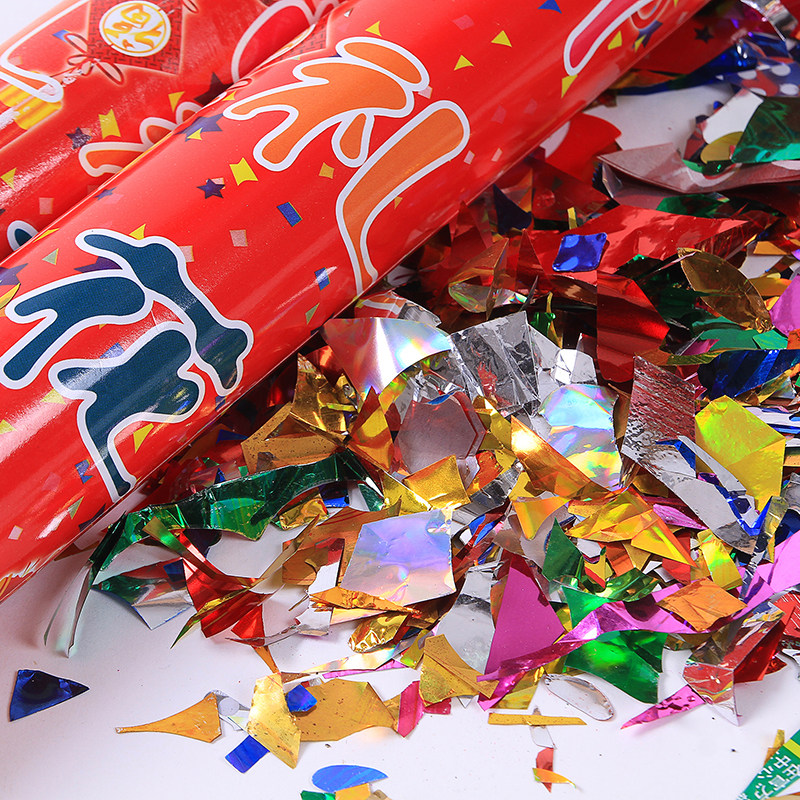 结婚庆用品手持彩炮拉炮礼炮筒喷彩带开业婚礼庆典花瓣雨礼花批发