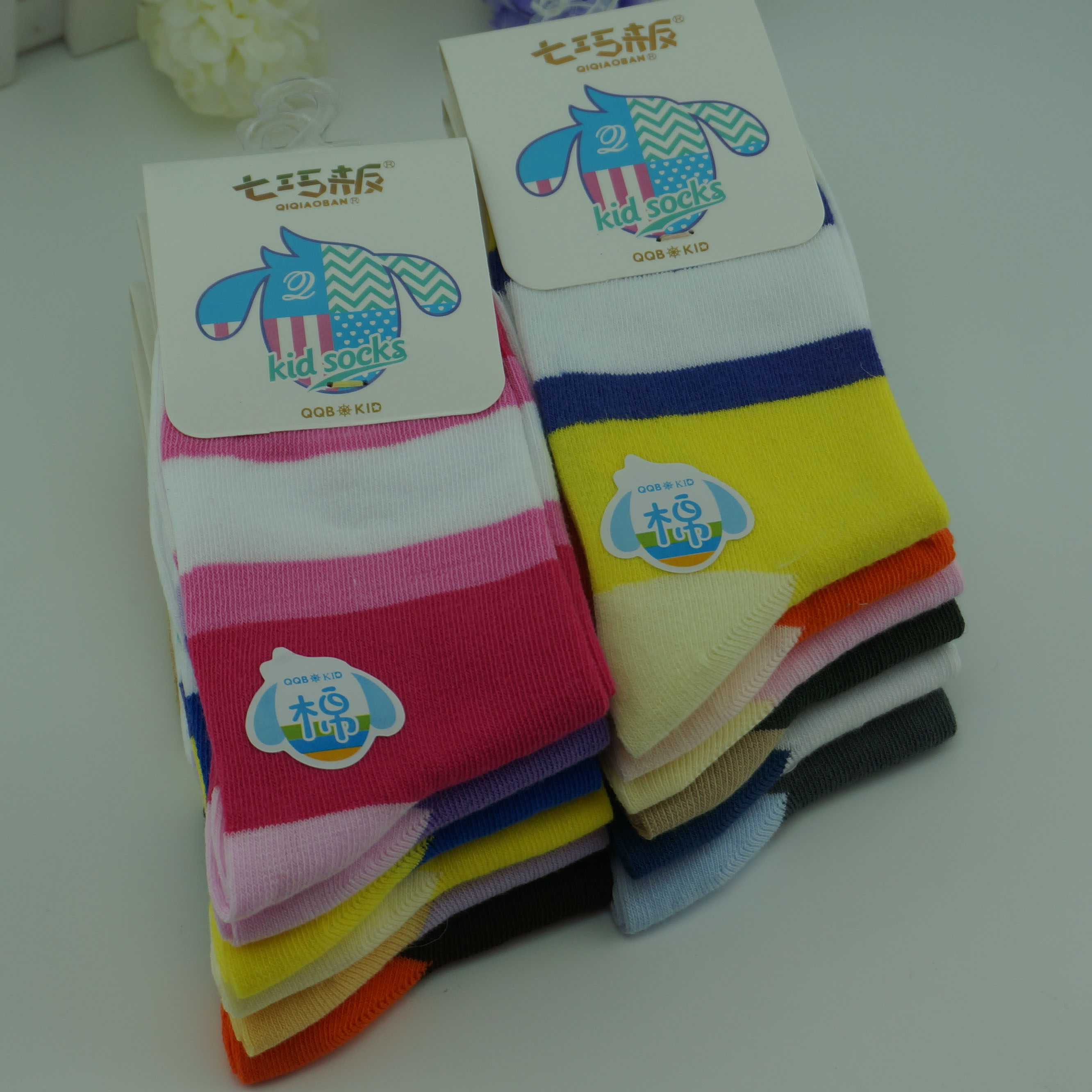 七巧板袜子 童袜 全棉