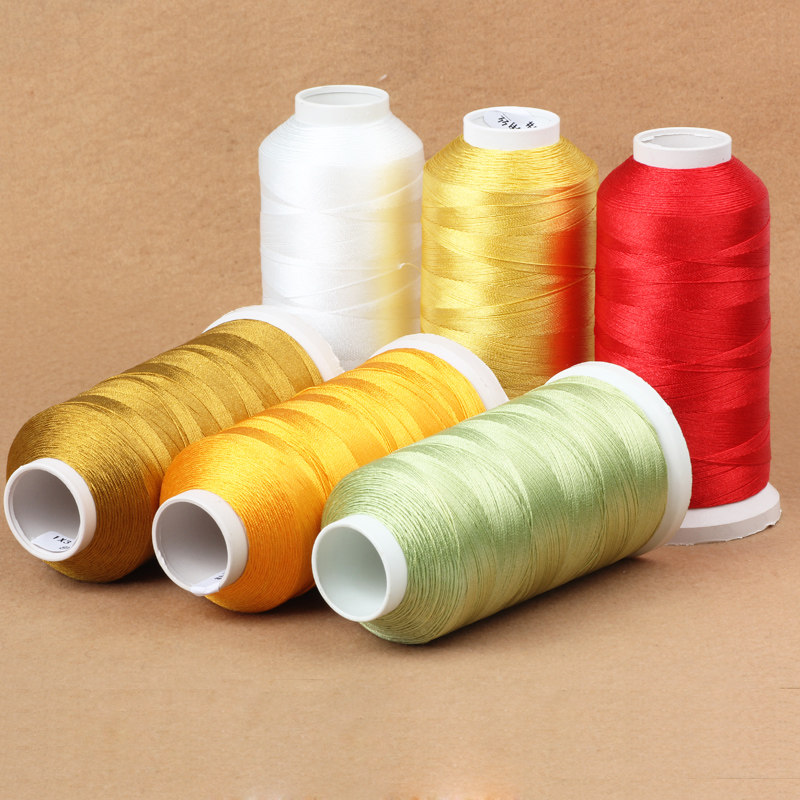 中国结亮丝线电脑绣线高光流苏线穗子线绕线三股线塔线刺绣