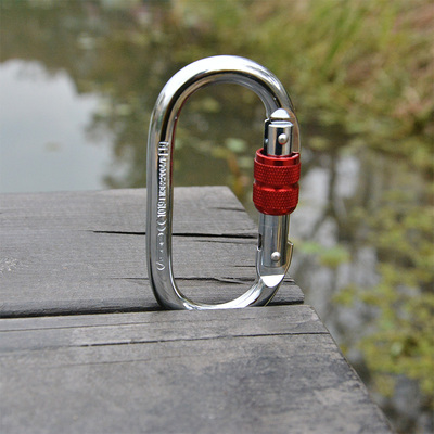 安索o型主锁丝扣锁攀岩扣钩环速降装备户外登山安全扣挂钩钢锁具