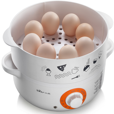 小熊家用多功能电蒸锅 迷你电蒸笼蒸蛋煮蛋器双层dzg-240pa