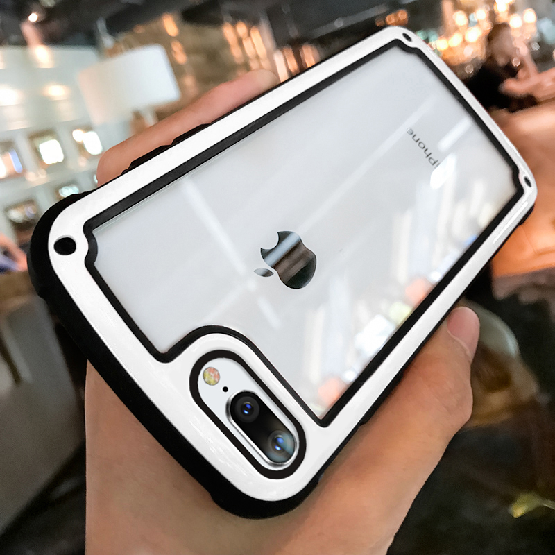 全包新款7p潮牌苹果7plus玻璃软壳i8创意8p七八ipone男女款简约防摔壳