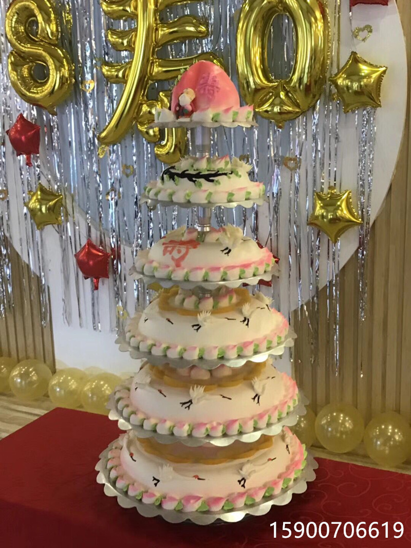 祝寿蛋糕上海生日蛋糕多层架子蛋糕 六层生日蛋糕6层包送上门摆好