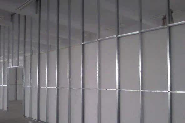 轻钢龙骨石膏板隔墙_特价75主龙骨轻钢龙骨吊顶隔断天地竖骨隔墙穿心