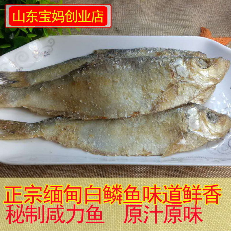 缅甸白鳞鱼咸力鱼霉鳓鱼咸鱼咸香鱼咸鱼干500g包邮海鲜干货$22.