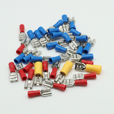 fdd1.25-250冷压接线端子拔插式6.3插簧黄铜公母头对接电源端子头