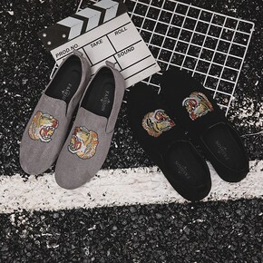 男鞋秋冬季2018新款一脚蹬豆豆鞋男韩版百搭