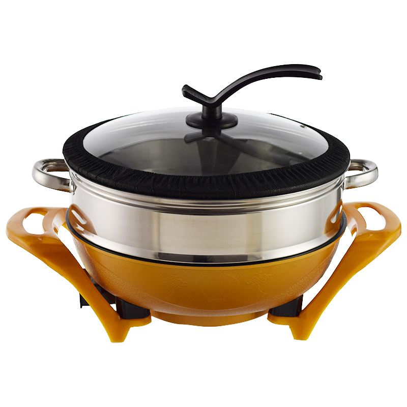 多功能电炒锅家用电热火锅锅宿舍不粘炒菜蒸煮饭2-4人一体式电锅