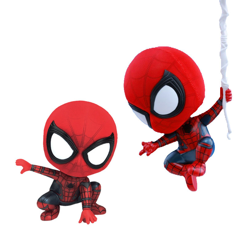 漫威蜘蛛侠q版周边手办模型车载摆件汽车公仔