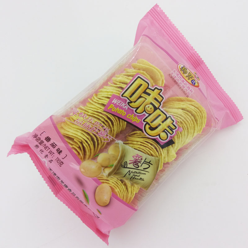 狗牙儿味咔薯片 110g烧烤味番茄味 薯条油炸膨化晋味美食 零食品