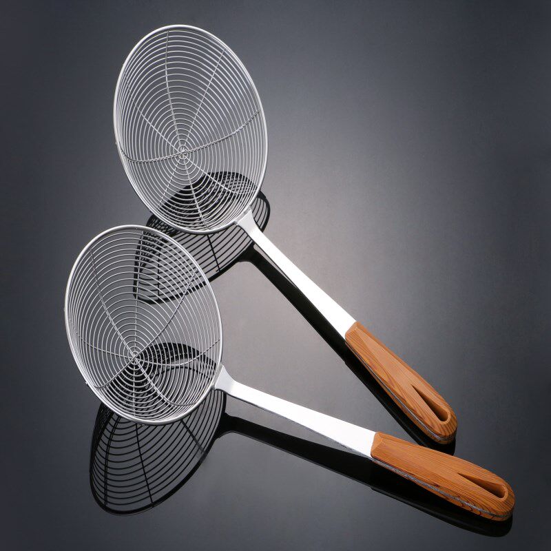 热销漏勺_家用厨房加固不锈钢长柄漏勺特大中小号笊篱过滤网线漏勺