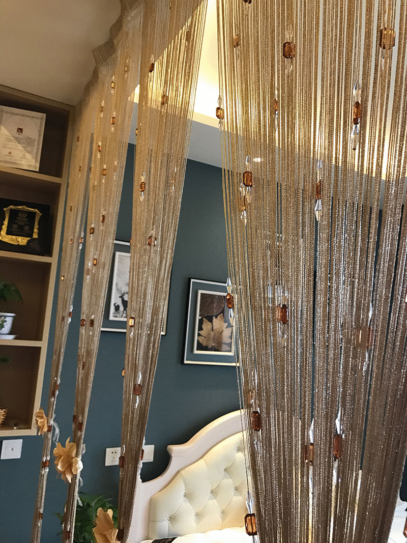 风蚊线帘苍蝇珠子个性透风拉静音帘子客厅软妹柜蚊虫简易门帘婚庆