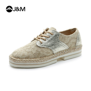 厚底松糕帆布鞋亮片