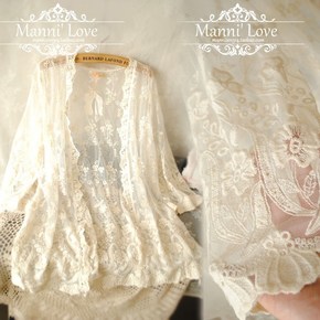 镂空蕾丝衫 中长款