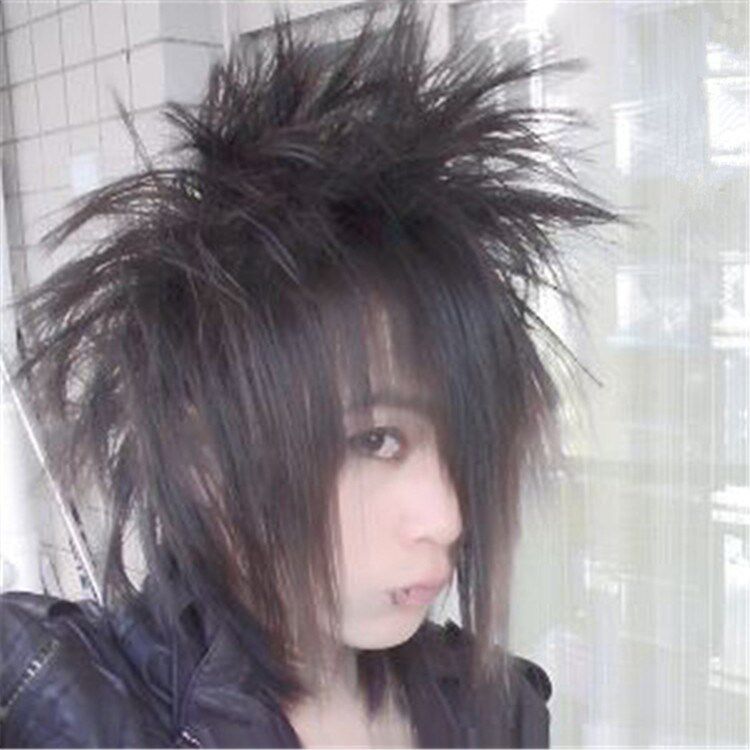 一折假发杀马特_杀马特假发男女生非主流爆炸头葬爱家族长直发cos网红