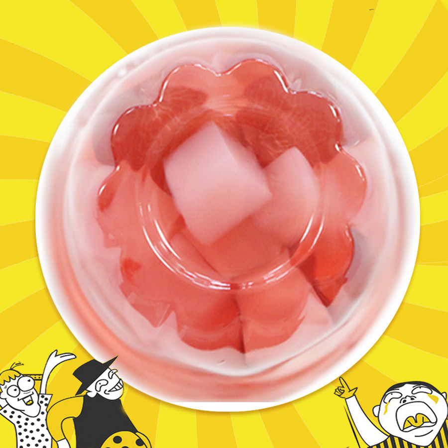 三洋通商葡萄果冻4杯 250g超大水果出口日本散装低脂果肉蒟蒻零食