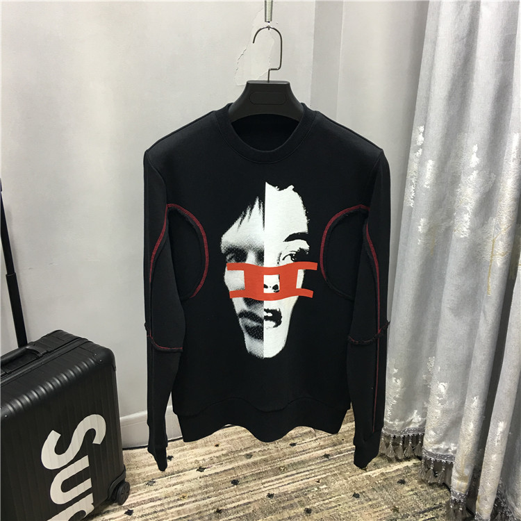印花卫衣男圆领 潮牌_高品质欧美潮牌秋冬g家头像双面人印花卫衣男女