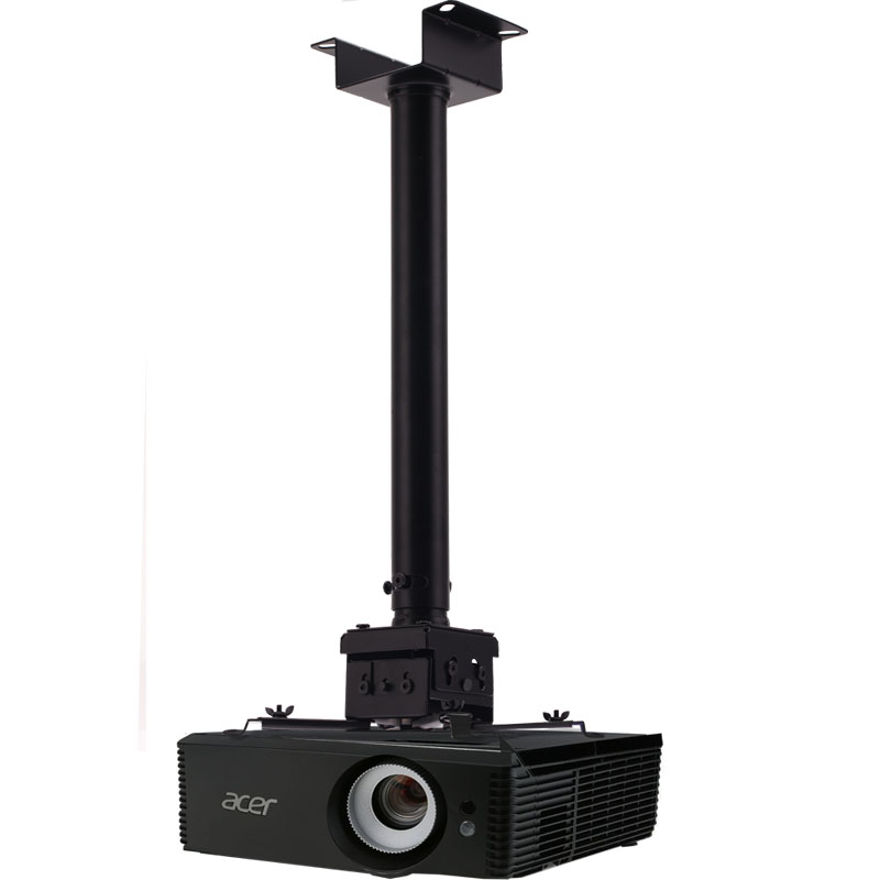 1-1_思影ph101黑色 投影仪1米吊架吸顶天花板投影机通用吊装支架加厚