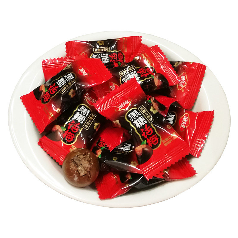 黑糖话梅 金冠_金冠黑糖话梅糖黑糖梅肉金冠甜心恋仁优果奶酥糖散装