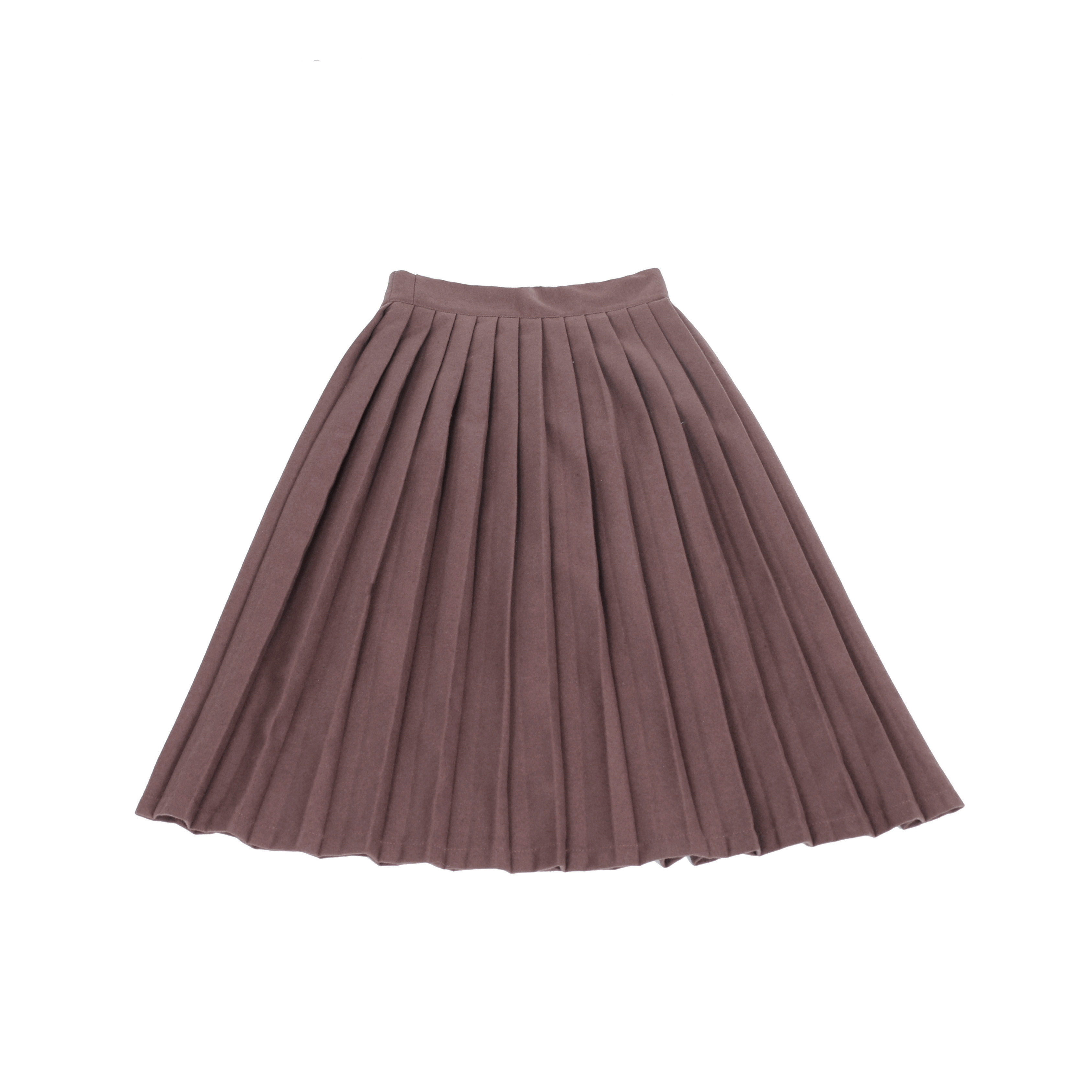 小葱良裁 自制百搭日系百褶裙 毛呢半身裙压褶裙 冬天裙子女冬