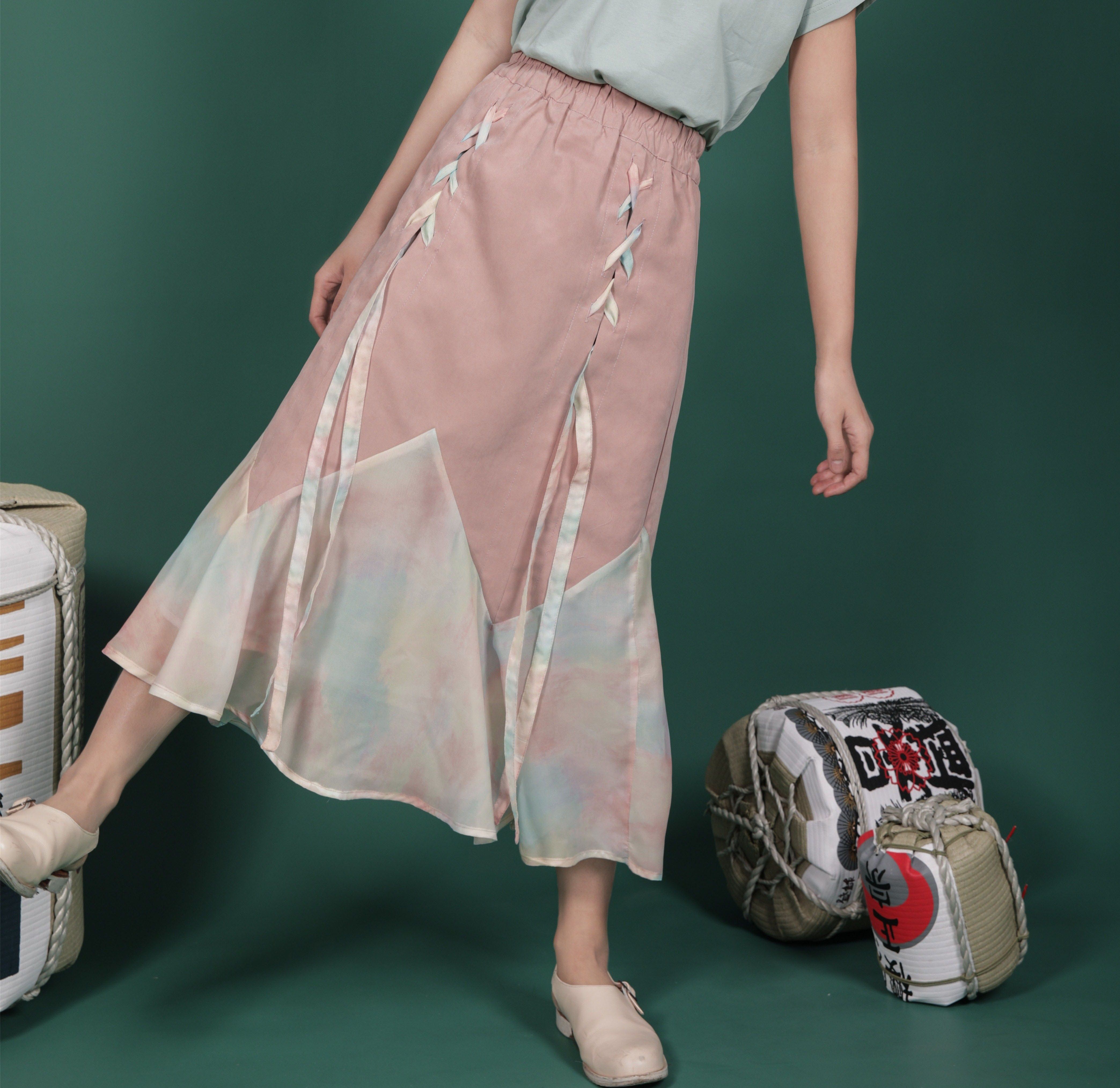 首页 栗同学 森女系原创自制  > 栗同学原创 2017新款网纱绑带半身裙