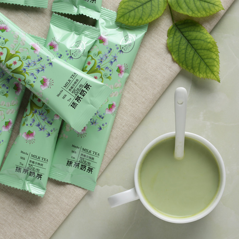 贡格尔抹茶拿铁袋装抹茶奶茶条装三合一速溶奶茶粉冲饮20g*10条