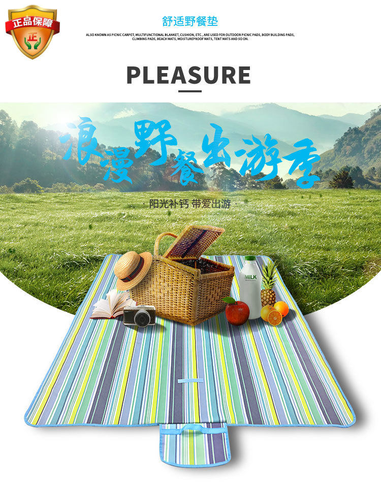 野餐布_野餐垫防潮垫户外用品沙滩帐篷垫草地垫加宽郊游野餐布优惠券