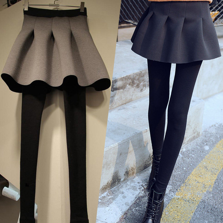 裙裤假两件女冬