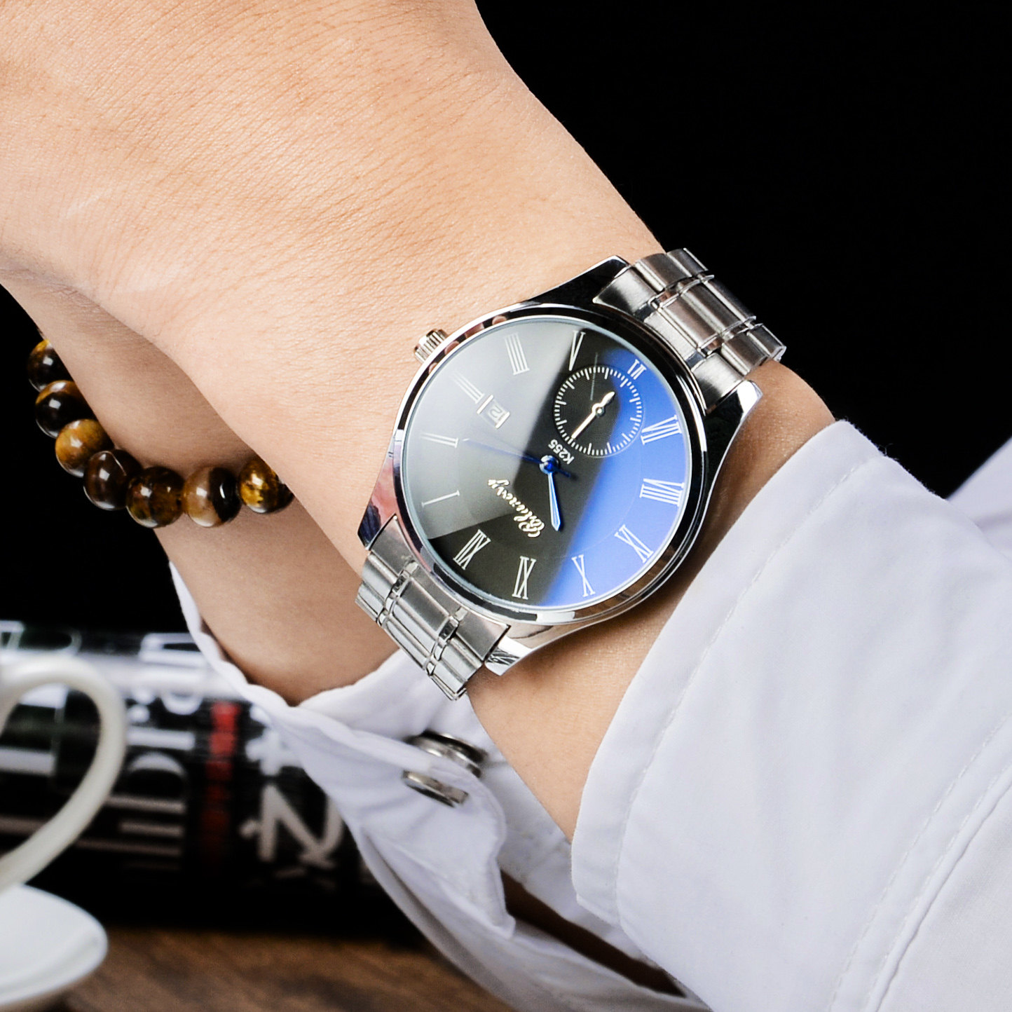 热销石英表超薄皮带男表_正品真皮带超薄男表防水简约学生表石英手表