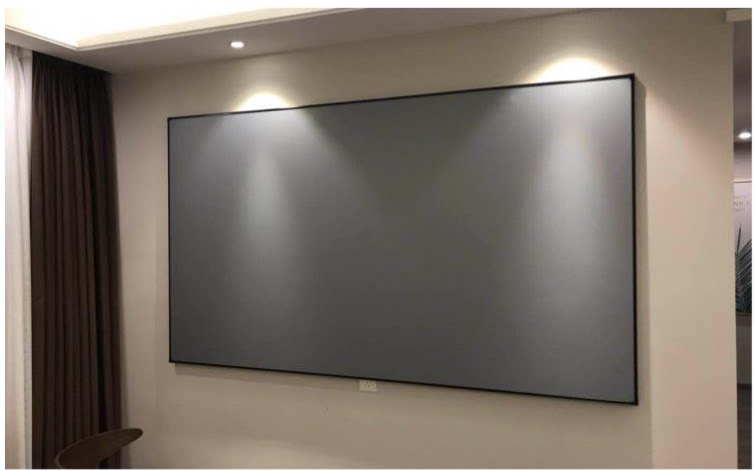 一折抗光幕布_抗光幕布92/100/110/120寸黑金简易抗光幕布 家用高清