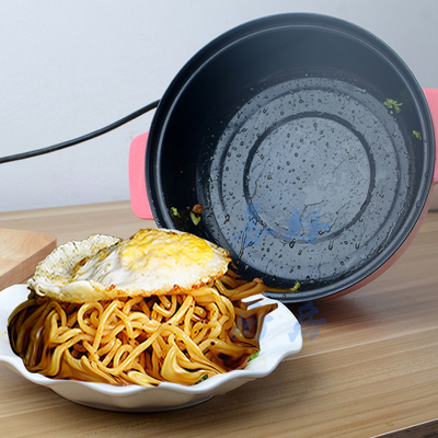 宿舍小锅子陶晶不粘锅迷你火锅炒菜锅寝室煮面神器多功能插电小锅