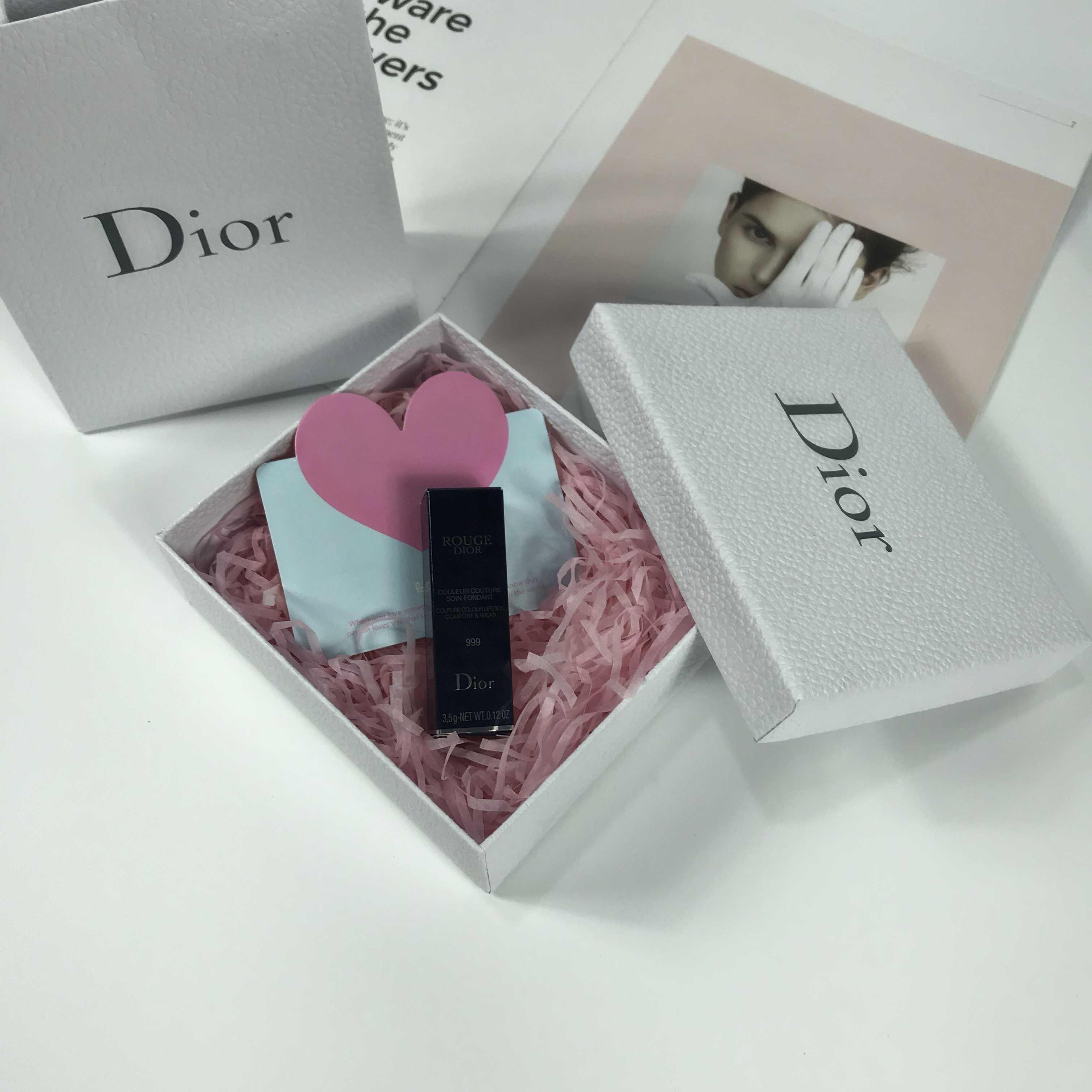 迪奥唇彩_迪奥dior口红包装荔枝纹礼品袋唇膏购物唇釉礼盒纸袋唇彩