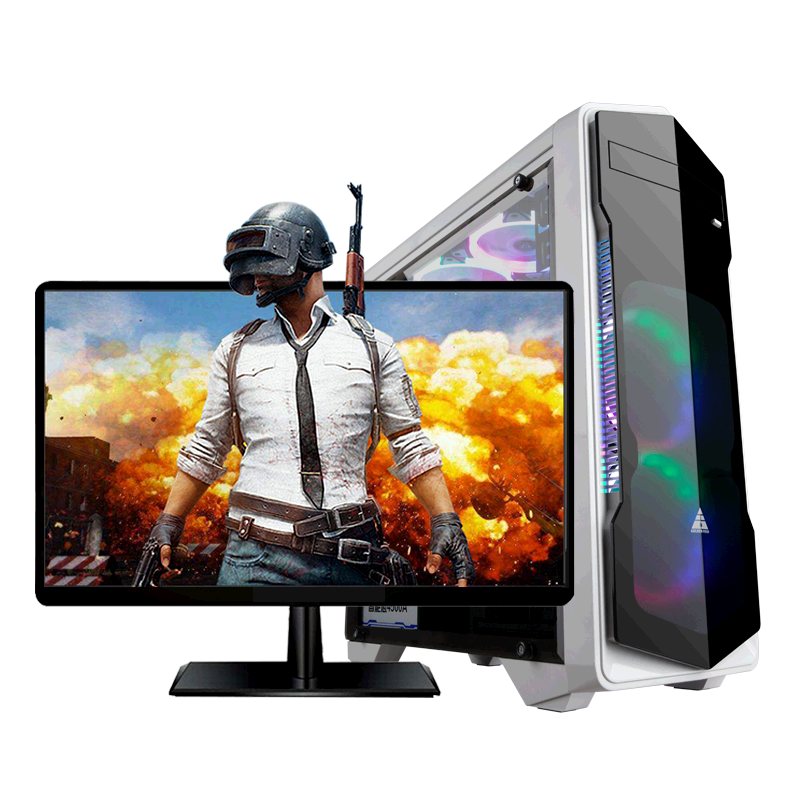 吃鸡主机送显示器_送显示器i3 7100升8100台式吃鸡电脑主机diy家用