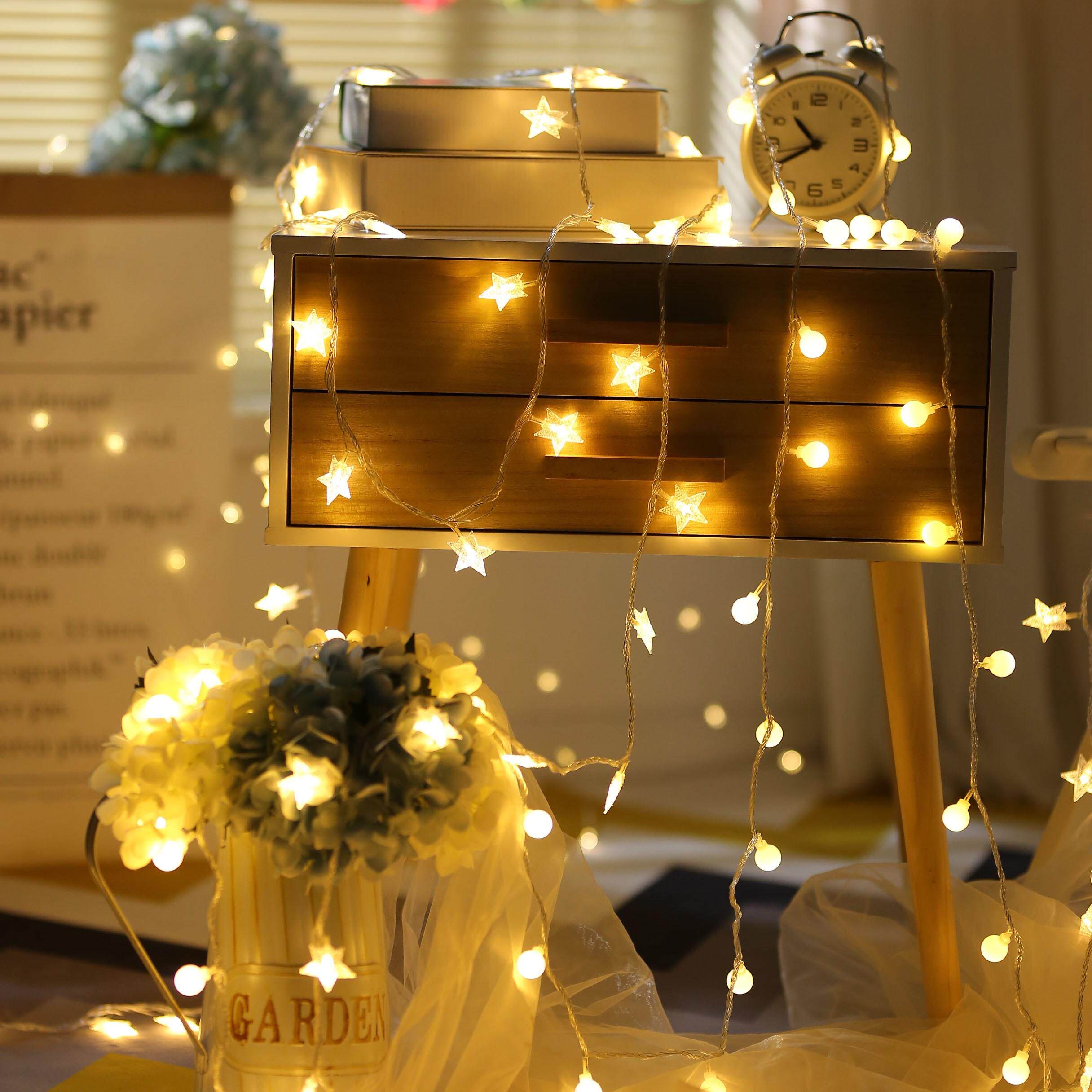 led小彩灯闪灯串_创新店面彩灯闪灯串挂墙上韩国宿舍装饰led餐厅新颖