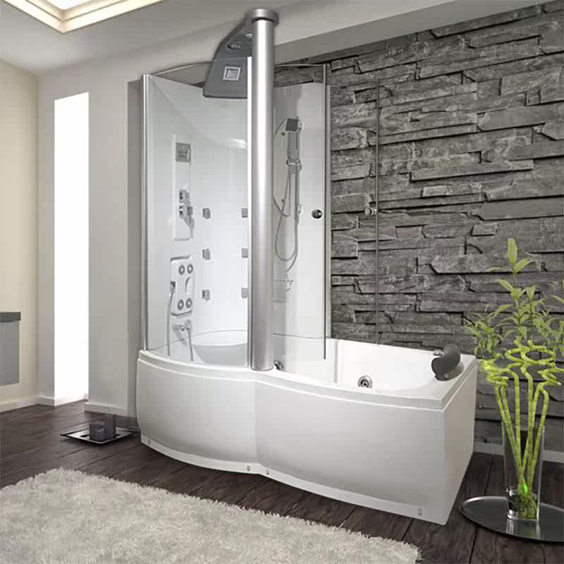 一体式淋浴房带浴缸_家用卫生间整体淋浴房带浴缸一体式小户型简易
