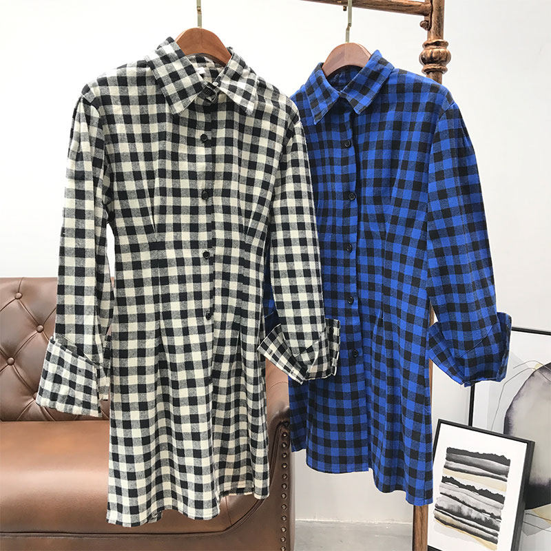 格子衫韩版潮流女