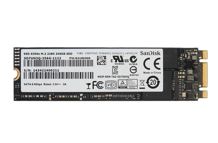 闪迪x300 256g m.2 2280 ngff m2 sata ssd 固态硬盘 mlc