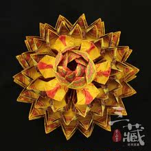 9层莲花塔莲花台座金菠萝塔发财金纸纯手工折纸成品佛教聚宝盘