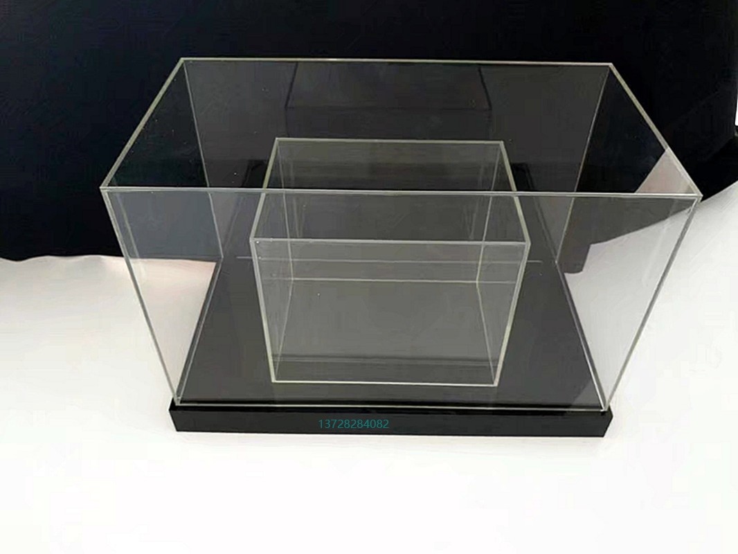 一折防尘玻璃罩 透明 长方形_子模型展示罩有机玻璃定制新款亚克力