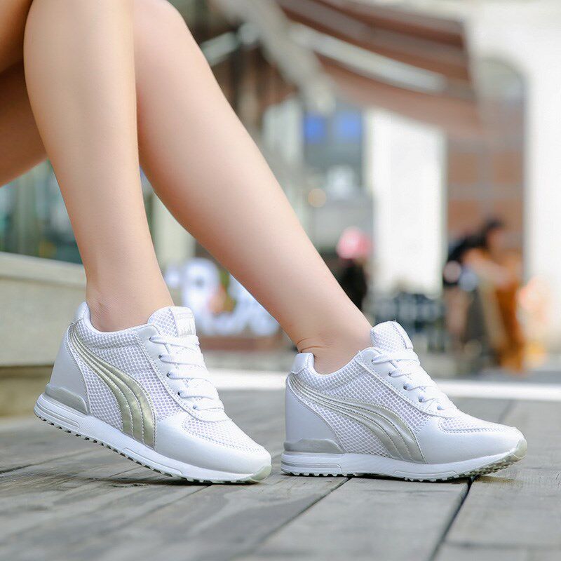 黑白运动鞋女内增高