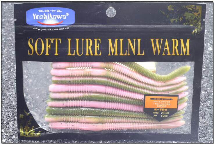 卡瓦_yoshikawa优禧卡瓦吉川面条虫软饵倒吊路亚饵假饵双色单色we4.