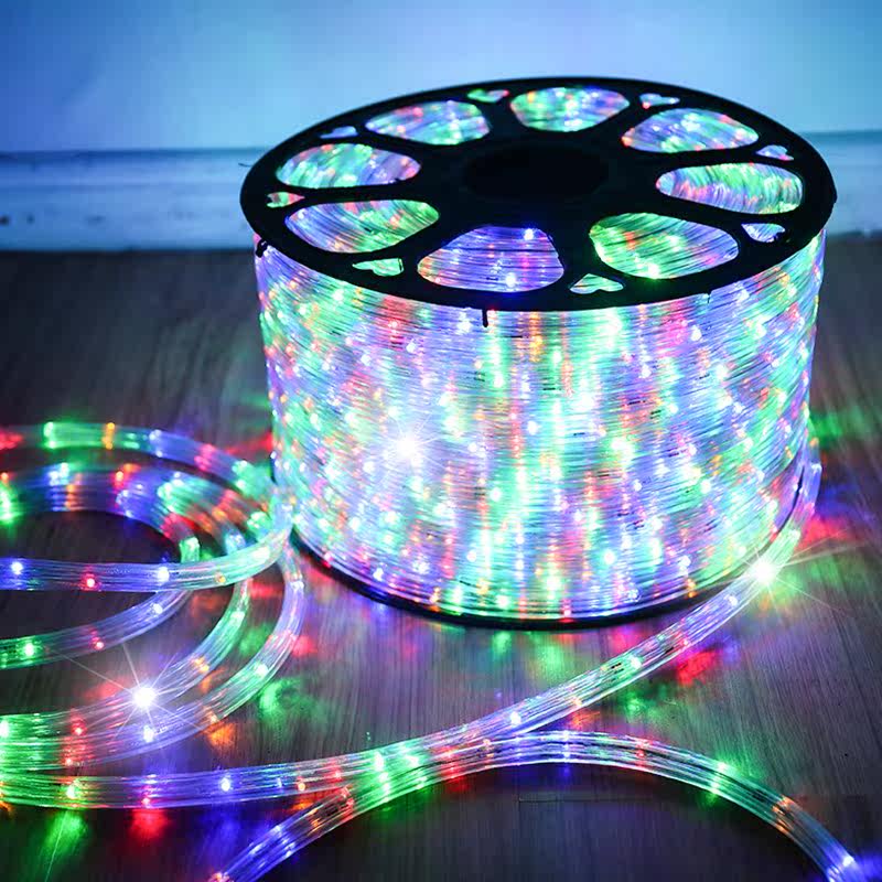 led串灯满天星 七彩色_led彩灯串灯闪灯带七彩色满天星户外防水烧烤摊