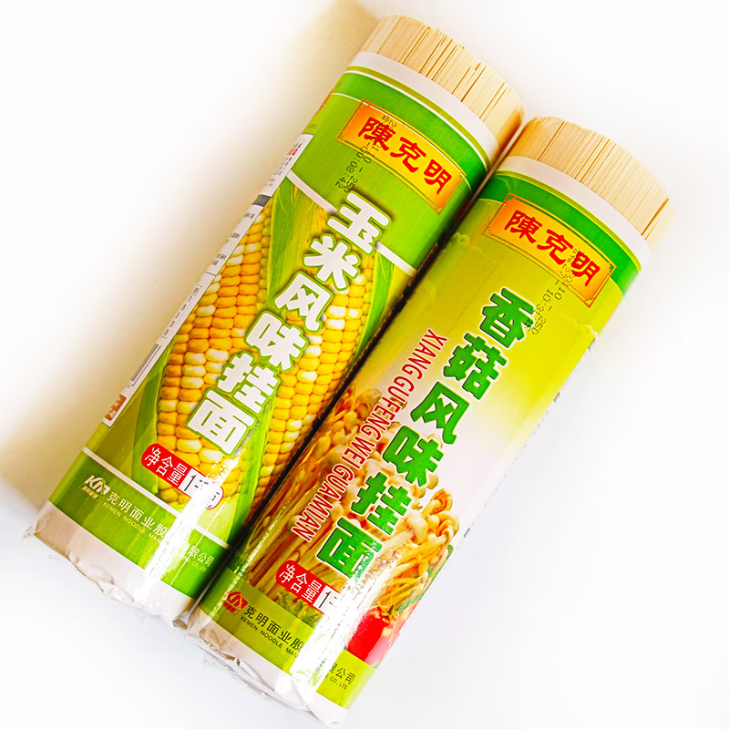 陈克明玉米风味面条1000g 香菇风味挂面1000g手工面方便面包邮
