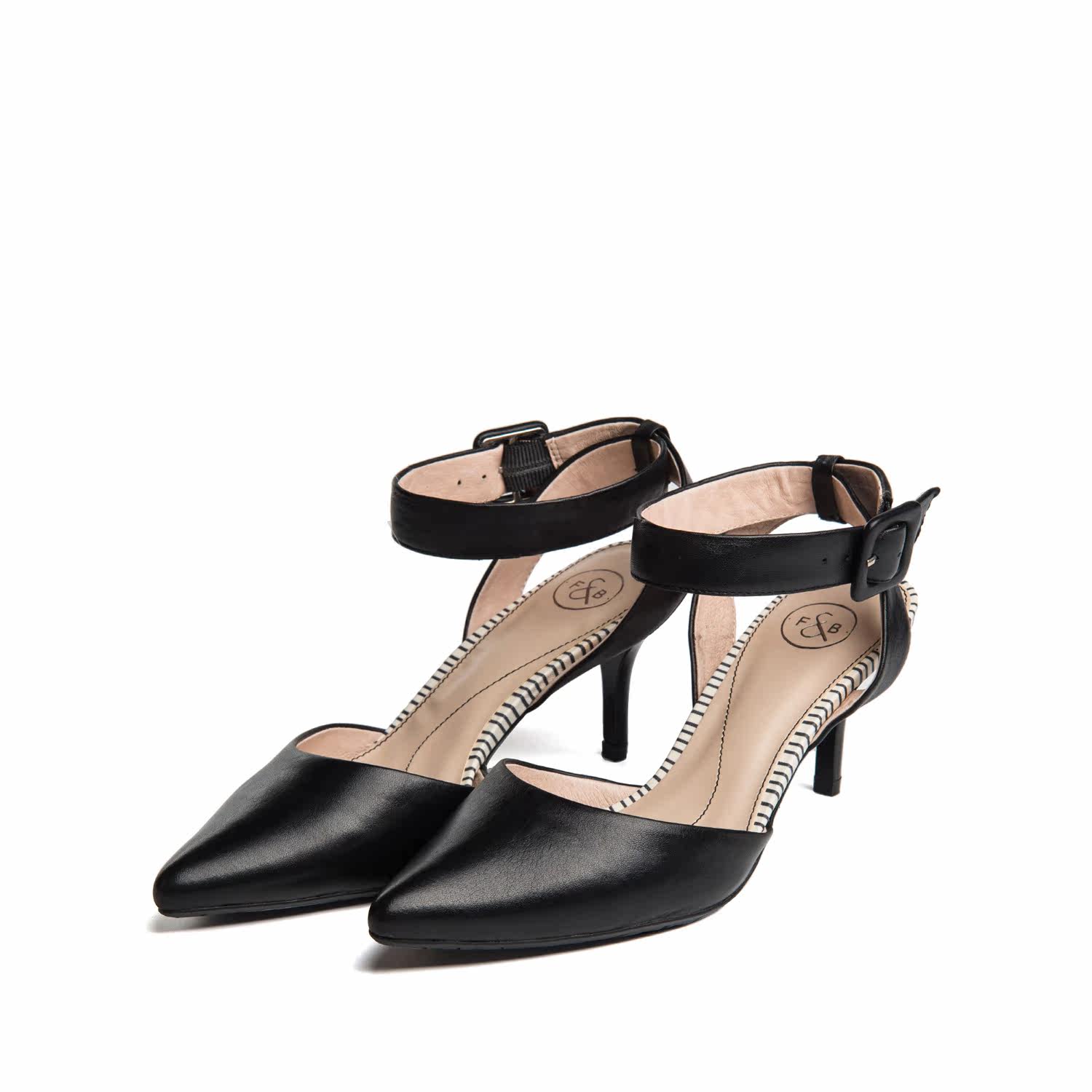 fondberyl/菲伯丽尔 羊皮尖头后空细高跟女鞋凉鞋fb62111824