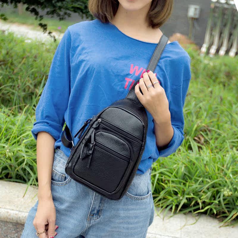 胸包女韩版潮胸前包新款pu软皮女士斜挎包单肩包旅行休闲小时尚潮