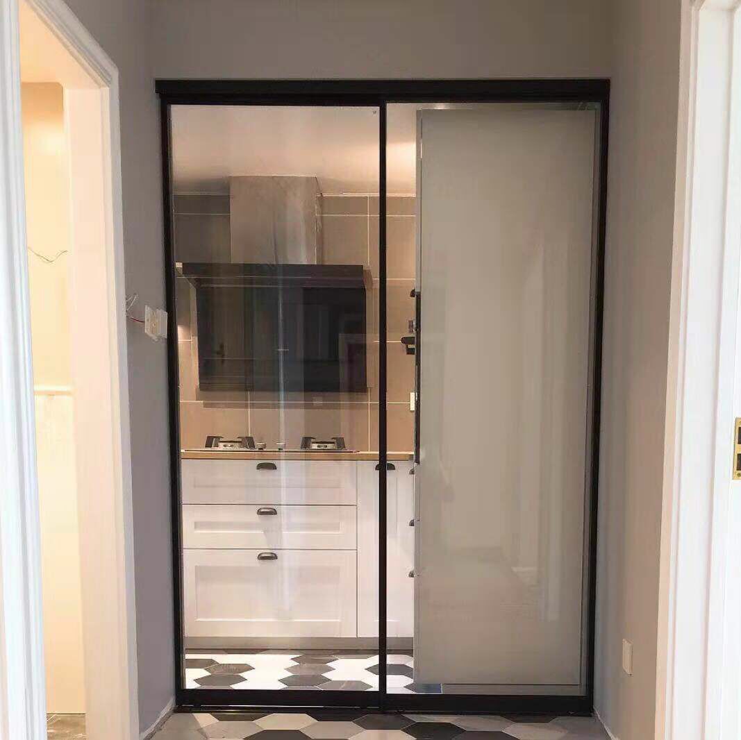 祥移门定制单层厨房阳台拼格门磨砂钻石玻璃卫生间隔断铝镁边框优惠券